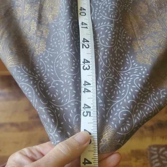 Melange Ladies Kurta Grey & Gold Midi Sz. M Dress w Pockets & Tassel Embroidered - Picture 13 of 13